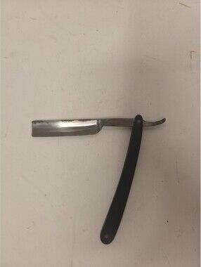 Vintage Congress Straight Razor Antique Shaving Barber Blade Black Scales